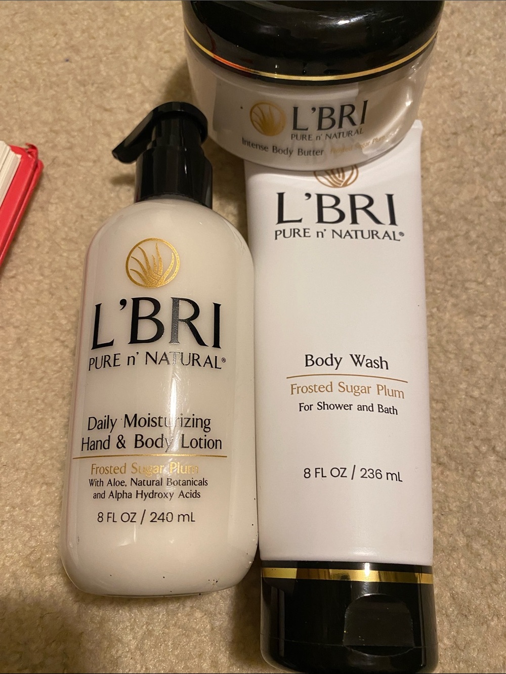 L'BRI Frosted Sugar Plum Daily Moisturizing Hand & Body Lotion - White